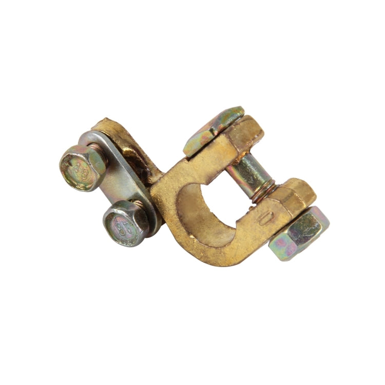 2 PCS Brass Positive and Negative Car Battery Connectors Terminals Clamps Clips, Inner Diameter: 1.2cm-Reluova