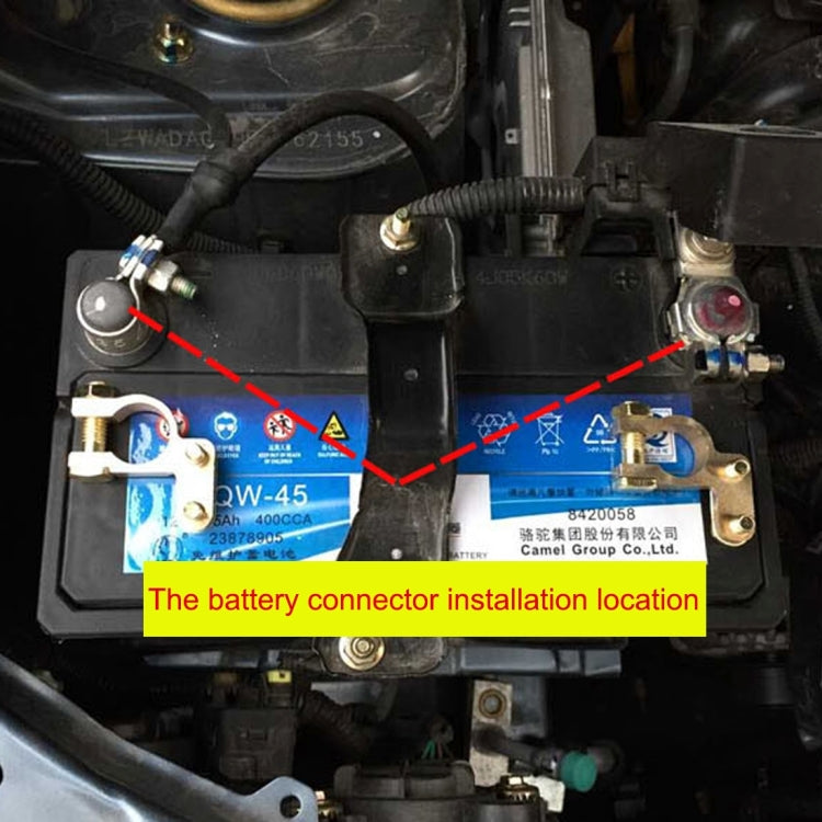 2 PCS Brass Positive and Negative Car Battery Connectors Terminals Clamps Clips, Inner Diameter: 1.2cm-Reluova