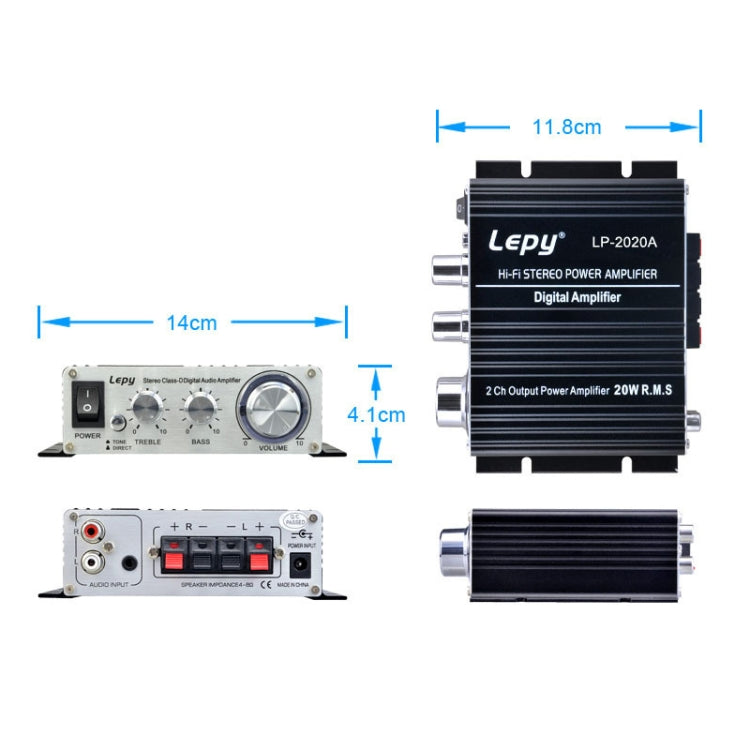 LP-2020A Car / Household HIFI Amplifier Audio, Support MP3, UK Plug with 3A Power Supply My Store