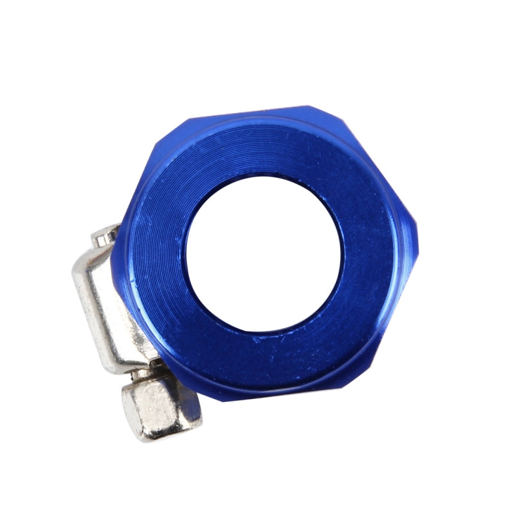 AN8 Car Performance Aluminum Accessories Adapter Nitrite Hose Finisher Adapter Nylon Braided Hose Clamp Blue Finish