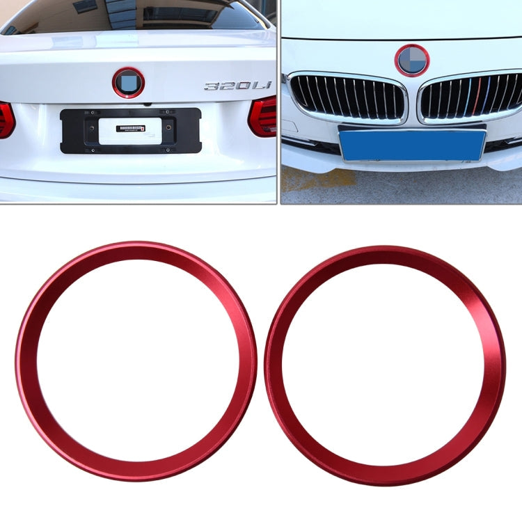 2 PCS Car Logo Decorative Circle Steering Wheel Decoration Ring Sticker Logo Car Styling Modification Car Front Logo Ring Decoration Rear Cover Trim Hood Emblem Rings for BMW 5 Series-Reluova