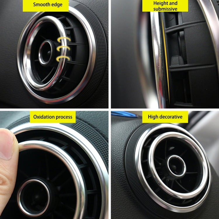 4 PCS Car Outlet Decorative Rings Aluminum Alloy Air Outlet Chrome Trim Ring Car Dashboard  Air Vents Cover Sticker Decoration for Audi A3 ÎҵÄÉ̵ê