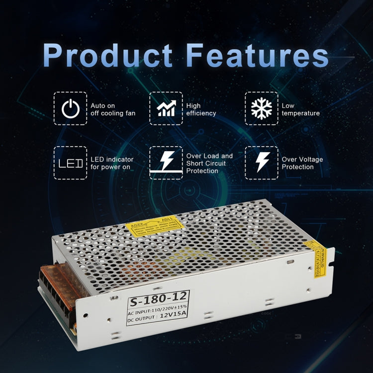 AC 110 / 220V to DC 12V 20A 240W Power Adapter AC-DC Converter Step Down Module Voltage Transformer Switch Power-Reluova