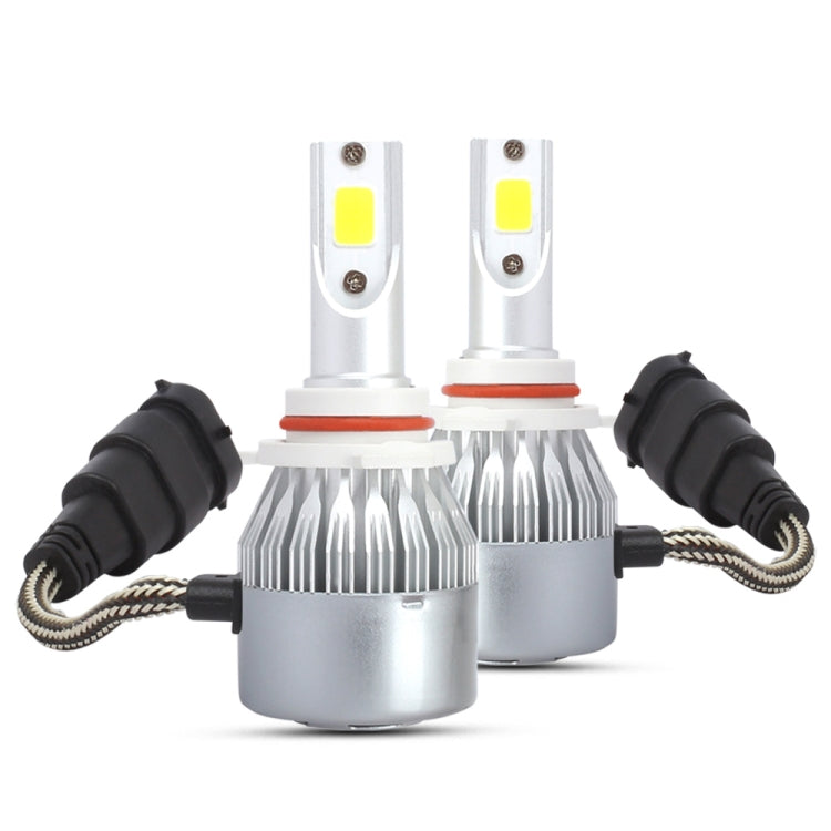 2 PCS 9005 18W 1800 LM 6000K IP68 Casnbus Constant Current Car LED Headlight with 2 COB Lamps, DC 9-36V