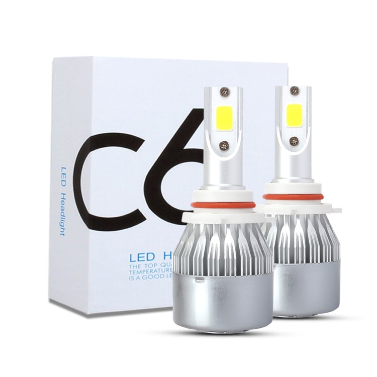 2 PCS 9005 18W 1800 LM 6000K IP68 Casnbus Constant Current Car LED Headlight with 2 COB Lamps, DC 9-36V-Reluova