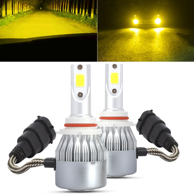 2 PCS 9005 18W 1800 LM 6000K IP68 Casnbus Constant Current Car LED Headlight with 2 COB Lamps, DC 9-36V