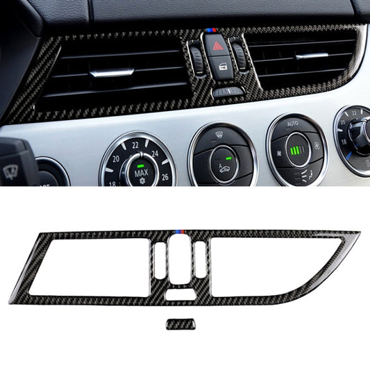 2 PCS Car Carbon Fiber Intermediate Air Outlet Panel Three Color Decorative Sticker for BMW Z4  2009-2015 Suitable for Left Driving-Reluova