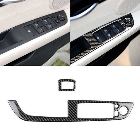 Car Carbon Fiber Window Lift Panel With Folding Key Soild Decorative Sticker for Left Drive BMW Z4  2009-2015 ÎҵÄÉ̵ê