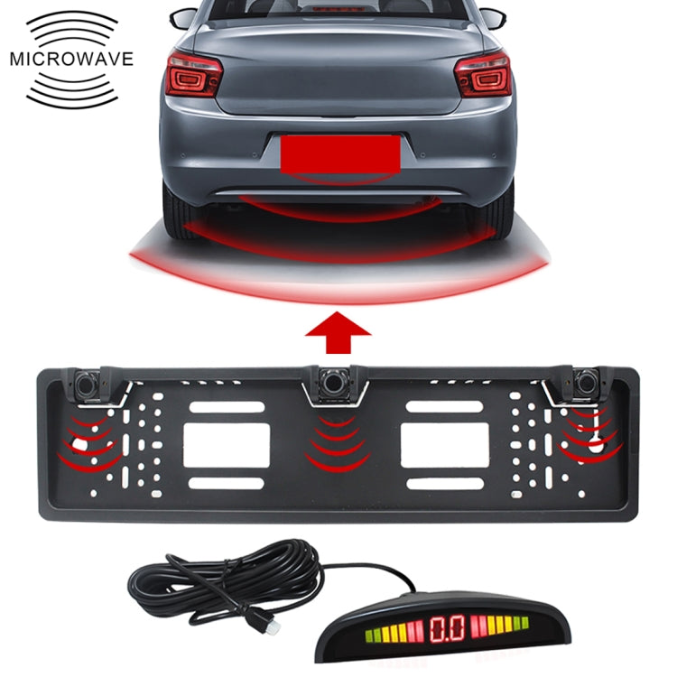 PZ300L Europe Car License Plate Frame Parking Sensors Reversing Radar with 3 Radar Detector ÎҵÄÉ̵ê