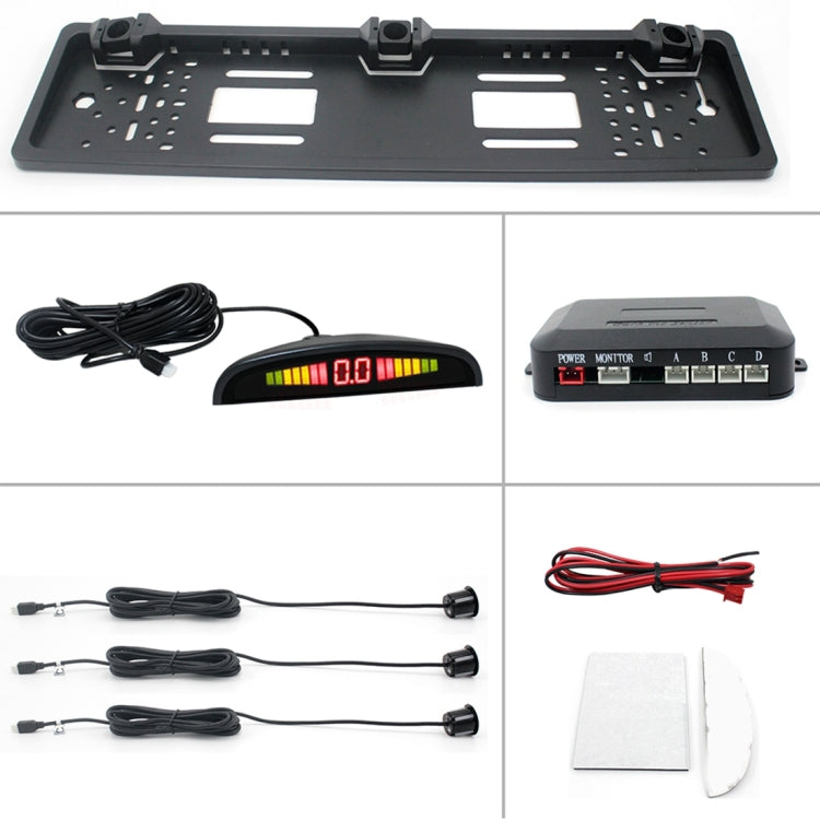 PZ300L Europe Car License Plate Frame Parking Sensors Reversing Radar with 3 Radar Detector ÎҵÄÉ̵ê