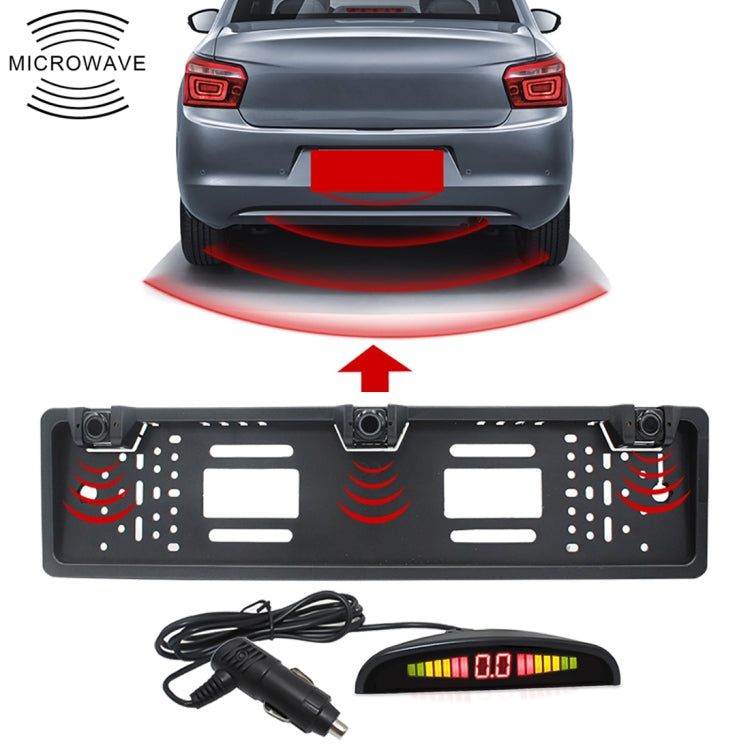 PZ300L-W Wireless Europe Car License Plate Frame Parking Sensors Reversing Radar with 3 Radar Detector ÎҵÄÉ̵ê