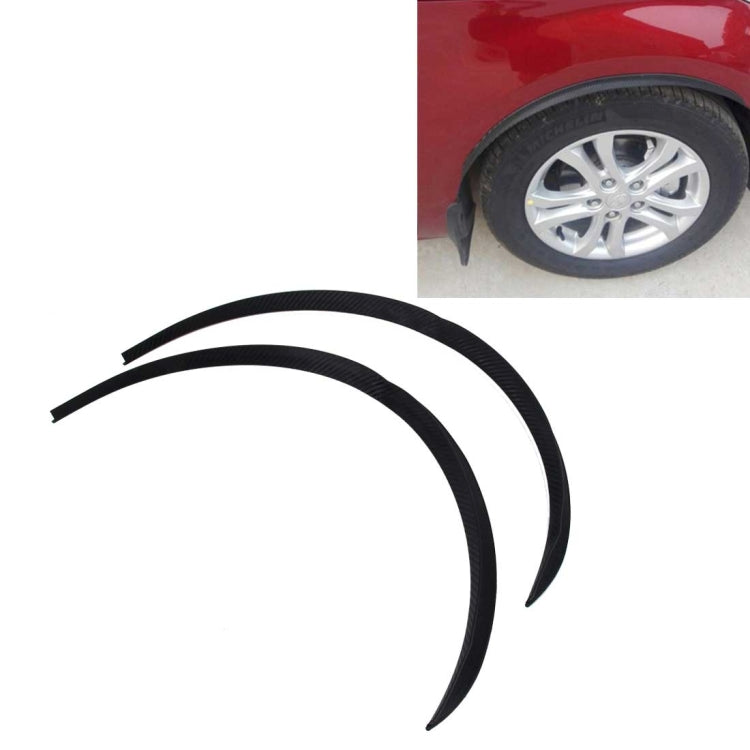 2 PCS 54cm Car Stickers Rubber Large Round Arc Strips Universal Fender Flares Wheel Eyebrow Decal Sticker Eyebrow Car-covers Black Striped Round Arc Strips-Reluova