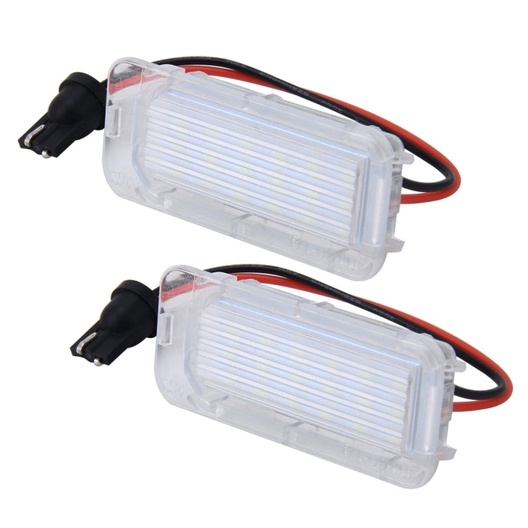 2 PCS License Plate Light with 18  SMD-3528 Lamps for Ford,2W 120LM,6000K, DC12V(White Light)-Reluova