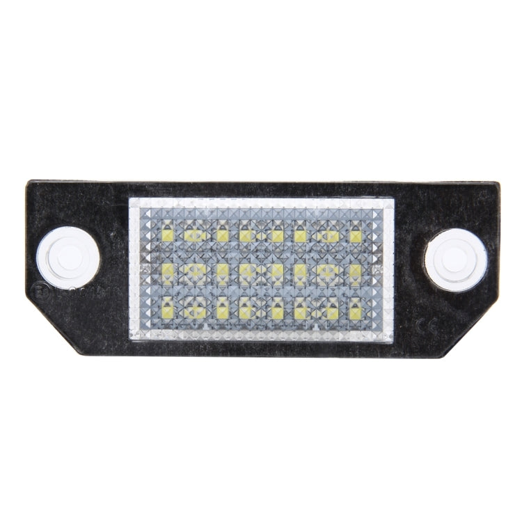 2 PCS License Plate Light with 24  SMD-3528 Lamps for Ford Focus,2W 120LM,6000K, DC12V(White Light)