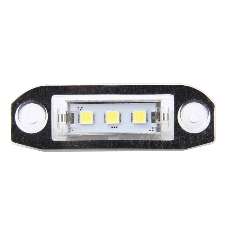 2 PCS License Plate Light with 3  SMD-5050 Lamps for Volvo,2W 120LM,6000K, DC12V(White Light)