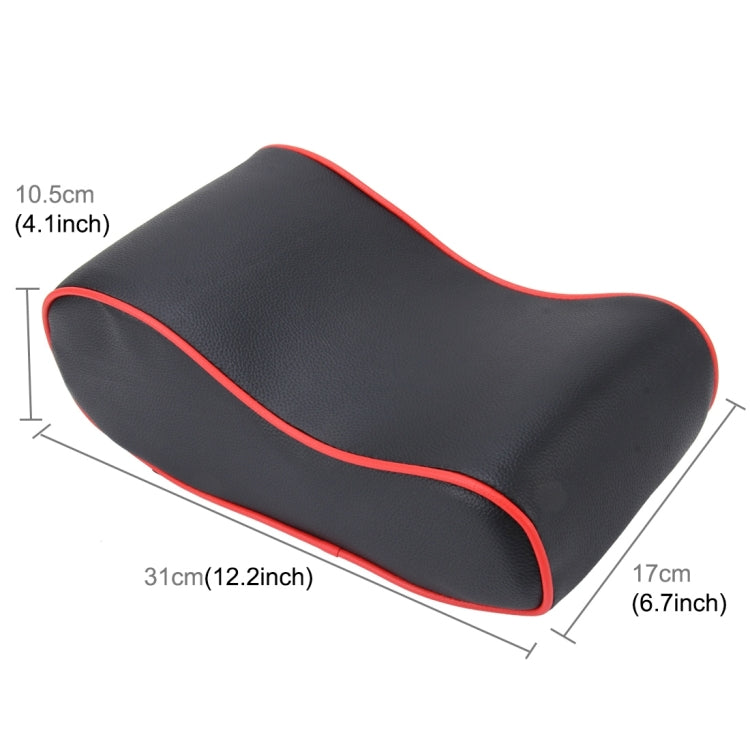 Universal Car PU Leather and Memory Foam Wrapped  Armrest Box Breathable Car Armrest Box Mat with Phone Holder Storage Bag