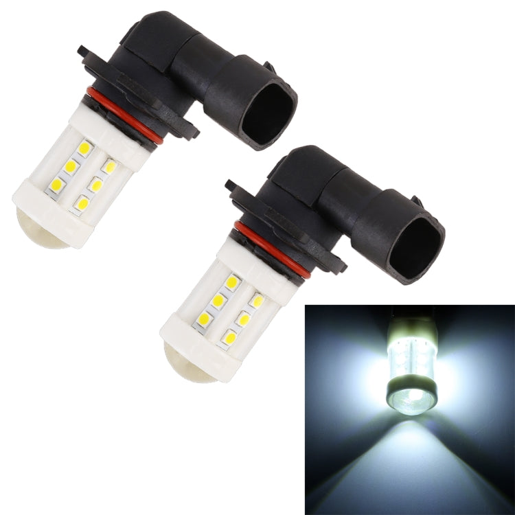 2 PCS 9005 4.5W DC 12V 6000K 360LM Car Auto Ceramics Fog Light 18LEDs SMD-3030 Lamps, with Projector Lens