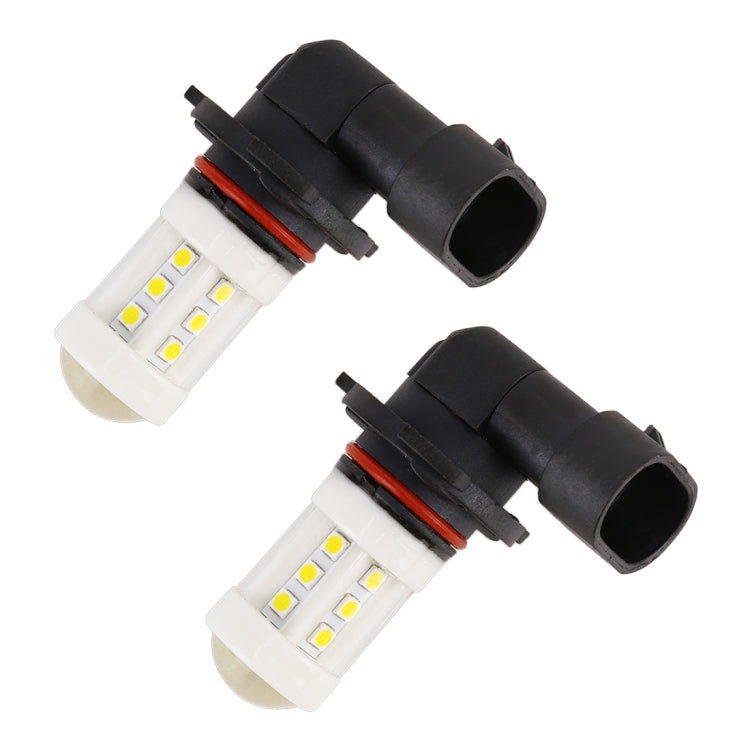 2 PCS 9005 4.5W DC 12V 6000K 360LM Car Auto Ceramics Fog Light 18LEDs SMD-3030 Lamps, with Projector Lens