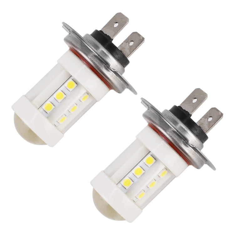 2 PCS H7 4.5W DC 12V 6000K 360LM Car Auto Ceramics Fog Light 18LEDs SMD-3030 Lamps, with Projector Lens-Reluova