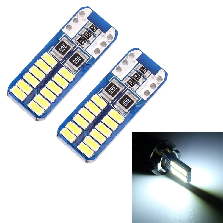 2 PCS T10 / W5W / 168 / 194 DC12V 1.4W 6000K 90LM 12LEDs SMD-3014 Car Reading Lamp Clearance Light, with Decoder-Reluova