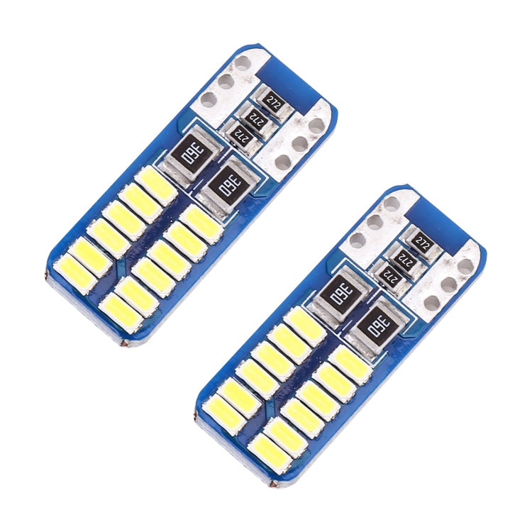 2 PCS T10 / W5W / 168 / 194 DC12V 1.4W 6000K 90LM 12LEDs SMD-3014 Car Reading Lamp Clearance Light, with Decoder-Reluova