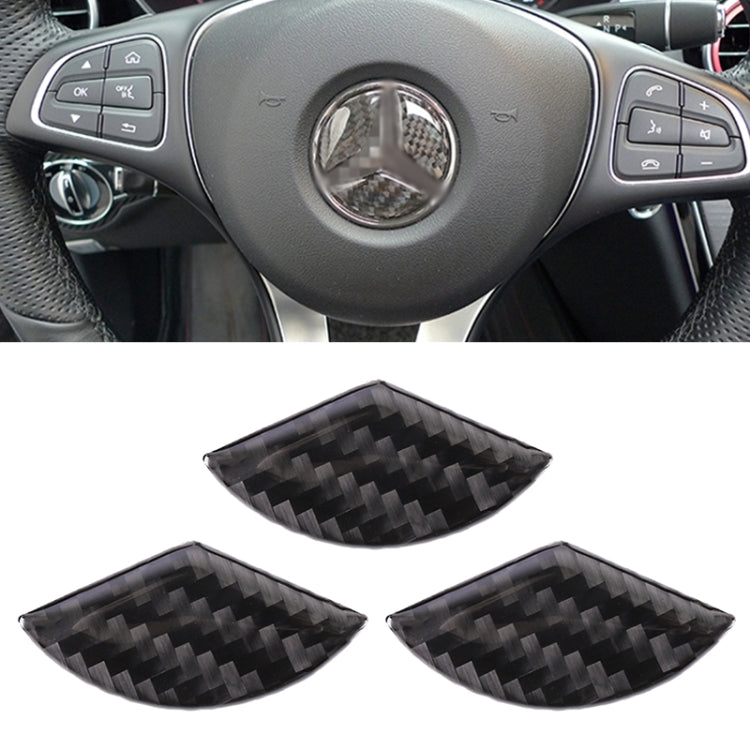 Car Carbon Fiber Steering Wheel Decorative Sticker for Mercedes-Benz GLA 2015-2018 ÎҵÄÉ̵ê