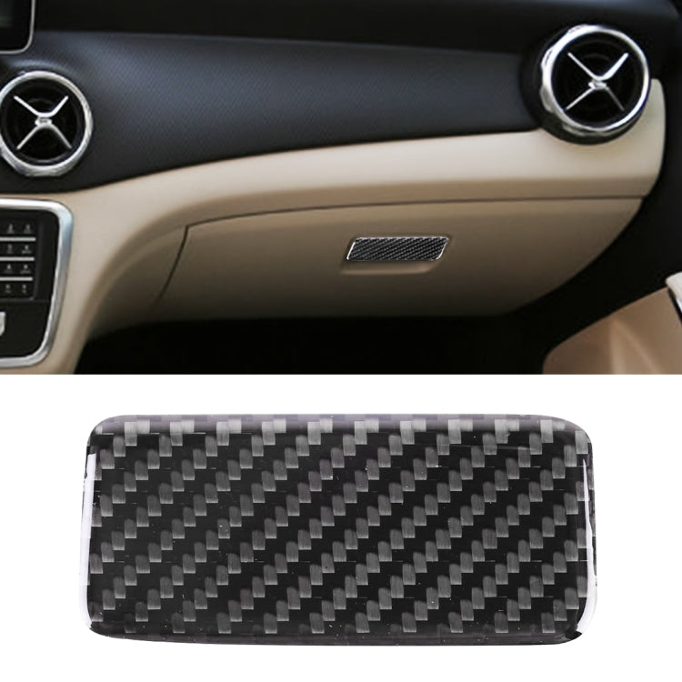 Car Carbon Fiber Central Control Storage Box Panel Decorative Sticker for Mercedes-Benz GLA 2015-2018 ÎҵÄÉ̵ê