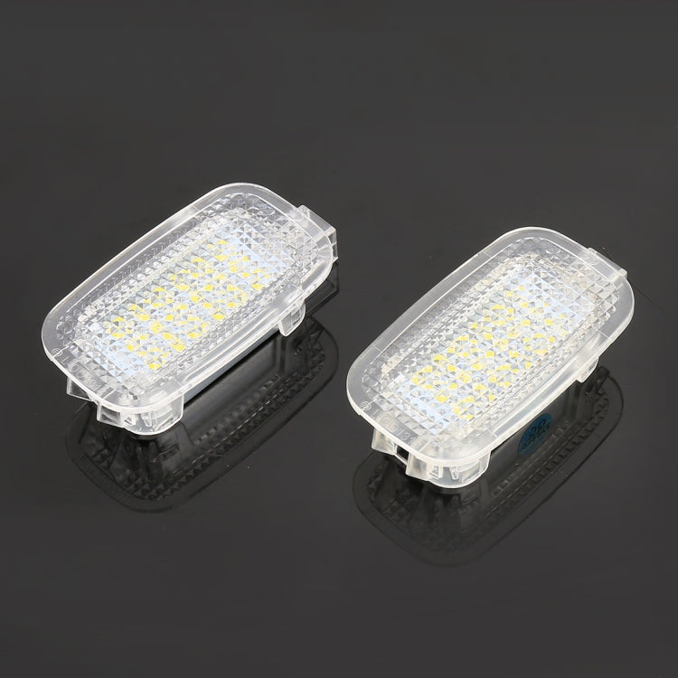 2 PCS LED Car DC 12V 1.5W 6000K 100LM Door Lights Lamps 18LEDs SMD-3528 Lamps for Mercedes Benz