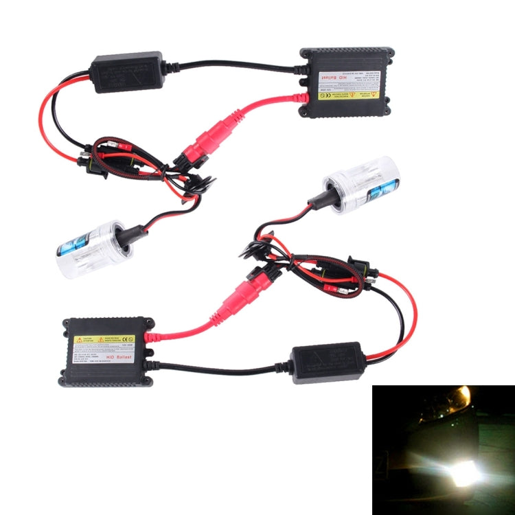 2PCS 35W H1 2800 LM Slim HID Xenon Light with 2 Alloy HID Ballast, High Intensity Discharge Lamp, Color Temperature: 4300K