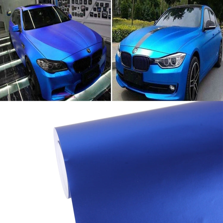 1.52m ¡Á 0.5m Ice Blue Metallic Matte Icy Ice Car Decal Wrap Auto Wrapping Vehicle Sticker Motorcycle Sheet Tint Vinyl Air Bubble Free