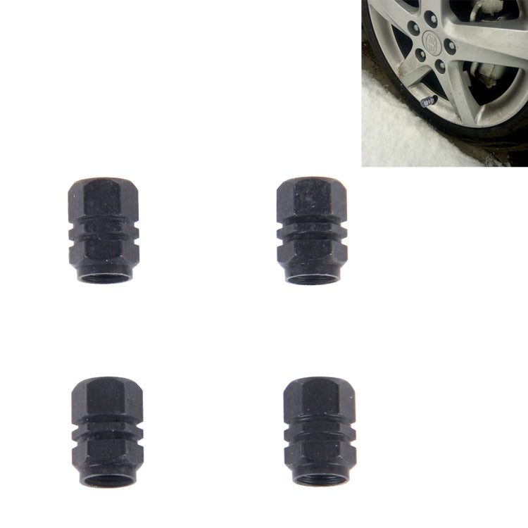 4PCS SA Metal Plated Hexagon Shape Universal Tire Valve Stem Cap