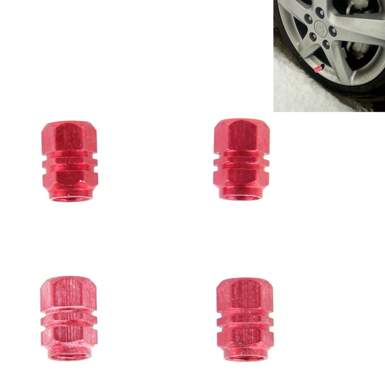 4PCS SA Metal Plated Hexagon Shape Universal Tire Valve Stem Cap