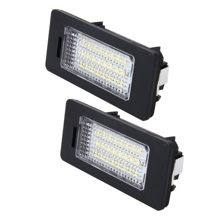 2 PCS 2W 120 LM Car License Plate Light with 24 SMD-3528 Lamps for Audi,Volkswagen, DC 12V-Reluova