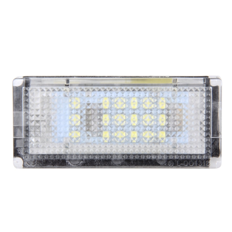 2 PCS License Plate Light with 18  SMD-3528 Lamps for BMW E46 4D 1998-2003£¬2W 120LM,6000K, DC12V (White Light)