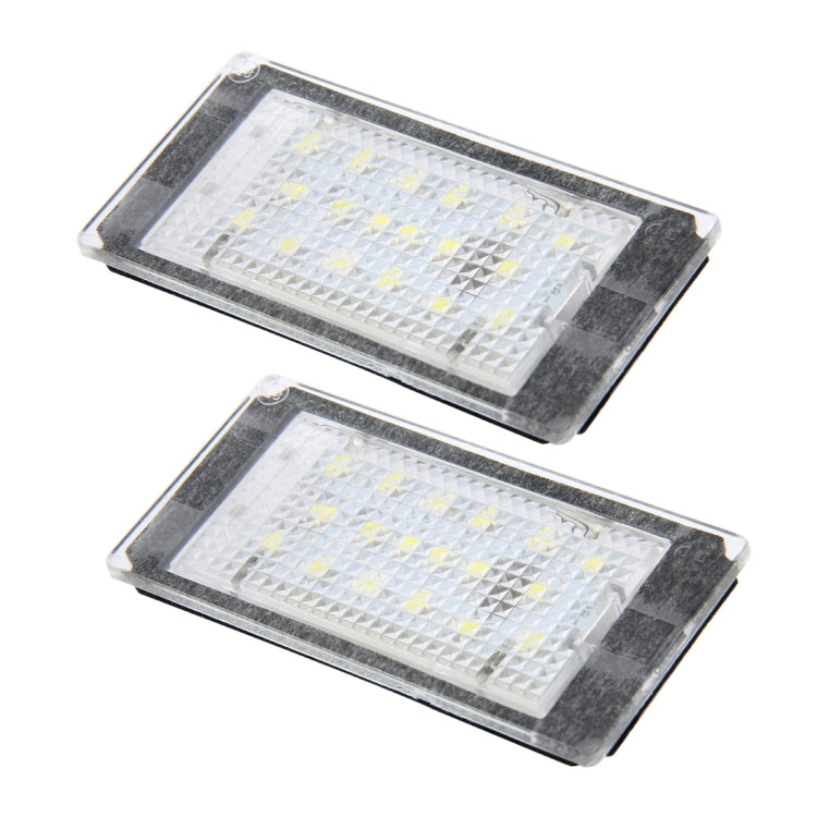 2 PCS License Plate Light with 18  SMD-3528 Lamps for BMW E46 2D M3 1998-2003,2W 120LM,6000K, DC12V (White Light)-Reluova