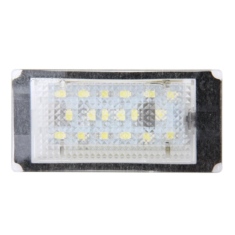 2 PCS License Plate Light with 18  SMD-3528 Lamps for BMW E46 2D M3 1998-2003,2W 120LM,6000K, DC12V (White Light)-Reluova