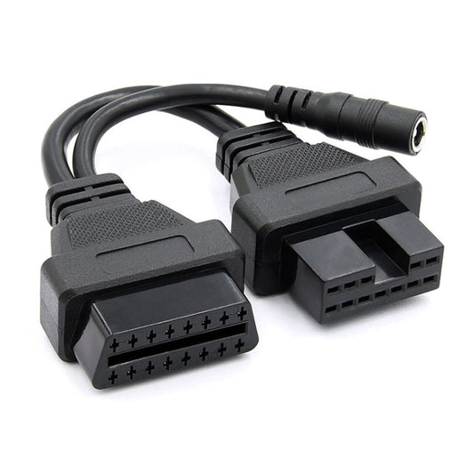 12 Pin to 16 Pin OBDII Diagnostic Cable for Mitsubishi