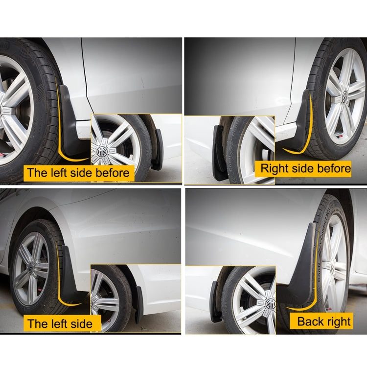 4 PCS Car Auto Semi-Rigid PVC Splash Flaps Mudguards Fender Guard for Audi A4L 2016 Version ÎҵÄÉ̵ê