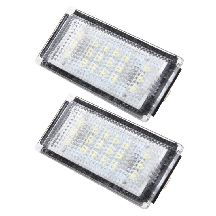 2 PCS License Plate Light with 18  SMD-3528 Lamps for BMW E46 2D M3,2004-2006,2W 120LM,6000K, DC12V (White Light)-Reluova