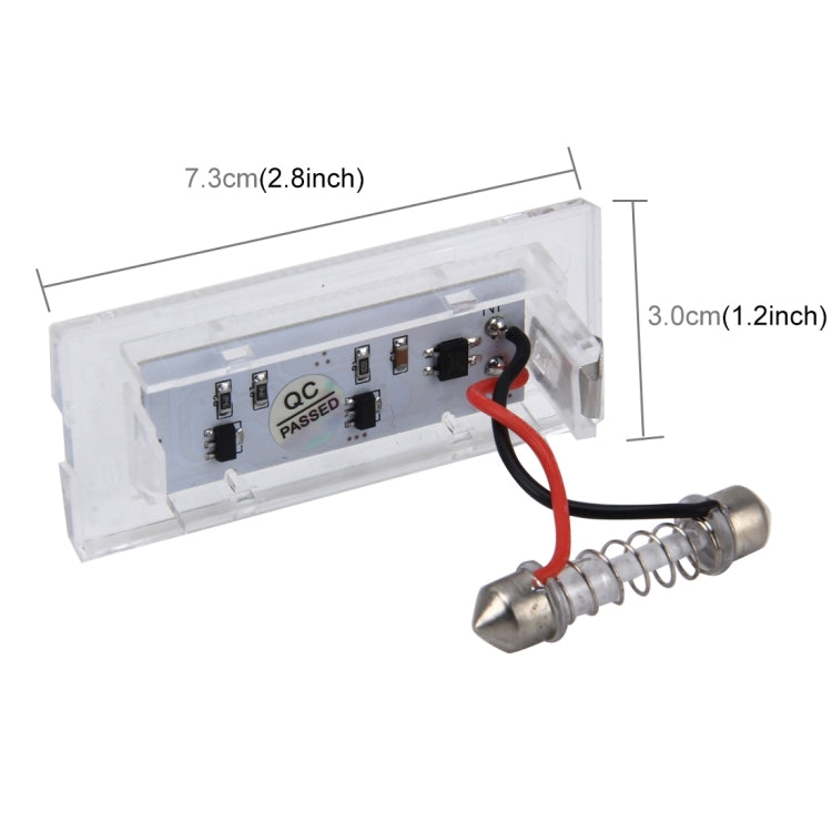 2 PCS License Plate Light with 18  SMD-3528 Lamps for BMW E53(X5),2W 120LM,6000K, DC12V (White Light)-Reluova