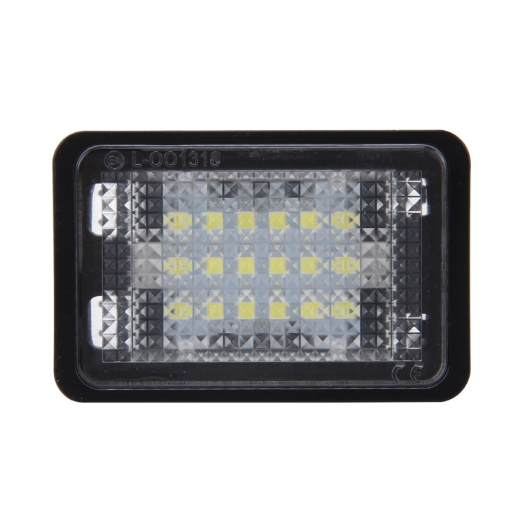 2 PCS License Plate Light with 18  SMD-3528 Lamps for Mercedes-Benz GLK X204 ,2W 120LM, DC12V (White Light)