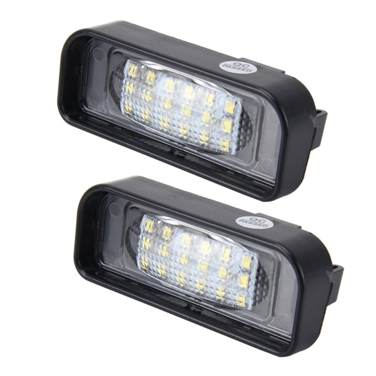 2 PCS License Plate Light with 18  SMD-3528 Lamps with Canbus for Mercedes-Benz W220,2W 120LM,6000K, DC12V(White Light)-Reluova