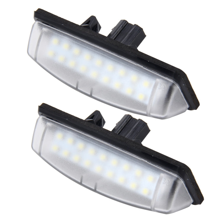 2 PCS License Plate Light with 18  SMD-3528 Lamps for Toyota,2W 120LM,6000K, DC12V(White Light)-Reluova