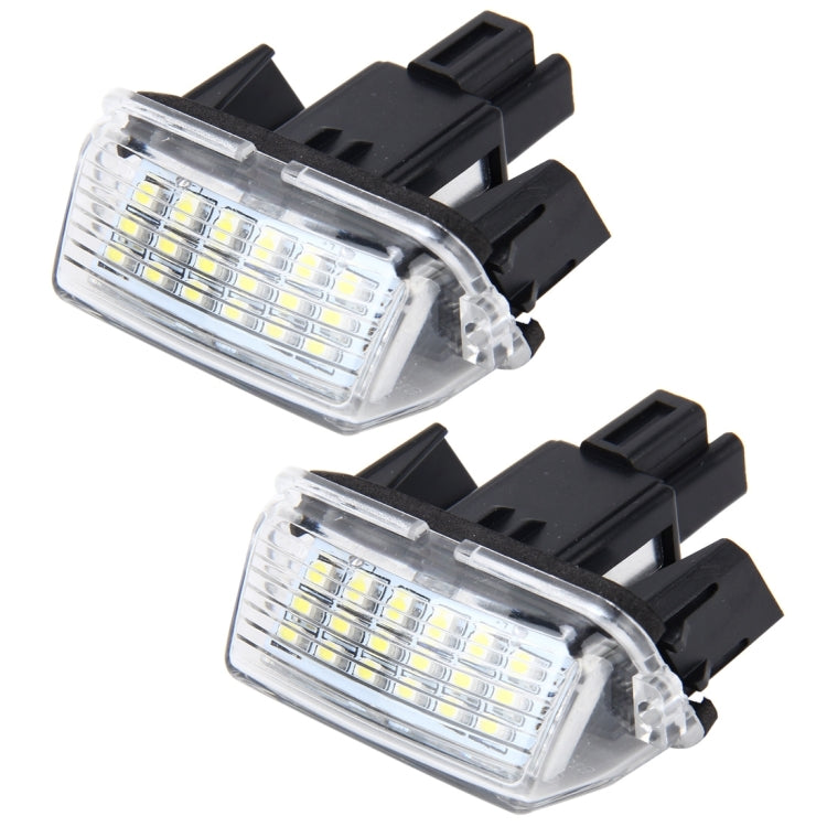 2 PCS License Plate Light with 18  SMD-3528 Lamps for Toyota,2W 120LM,6000K, DC12V(White Light)-Reluova