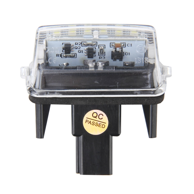 2 PCS License Plate Light with 18  SMD-3528 Lamps for Toyota,2W 120LM,6000K, DC12V(White Light)