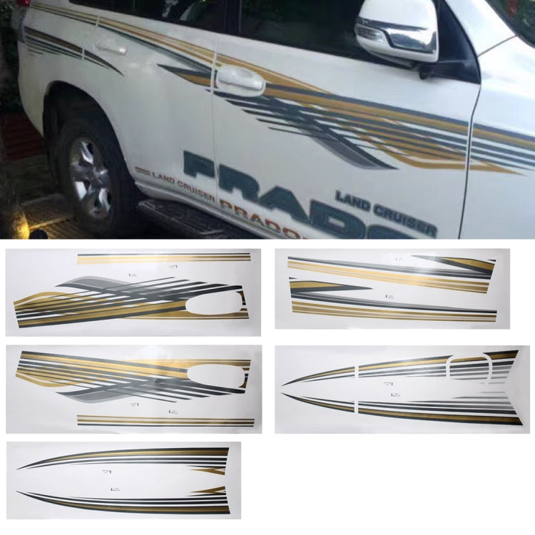 5 PCS SUV Body Decorative Strip Brand Car Streamline Shining Sticker for Toyota Prado 2010 Version ÎҵÄÉ̵ê