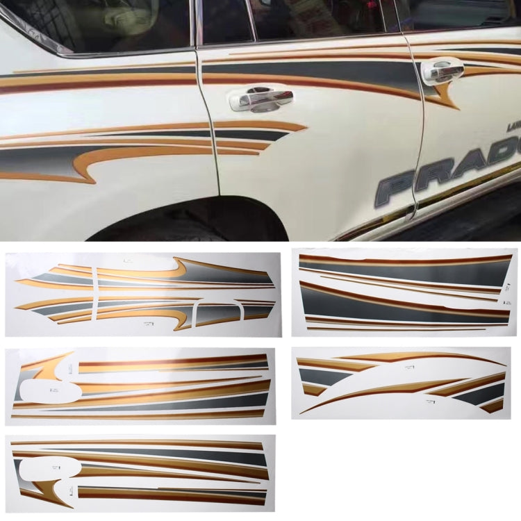 5 PCS SUV Body Decorative Strip Brand Car Streamline Shining Sticker for Toyota Prado4000 2011 Version ÎҵÄÉ̵ê