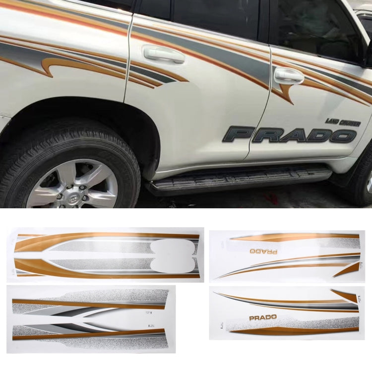 4 PCS SUV Body Decorative Strip Brand Car Streamline Shining Sticker for Toyota Prado 2014 Version ÎҵÄÉ̵ê