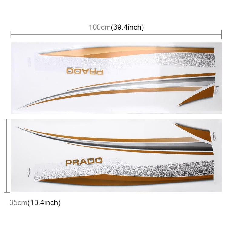 4 PCS SUV Body Decorative Strip Brand Car Streamline Shining Sticker for Toyota Prado 2014 Version ÎҵÄÉ̵ê