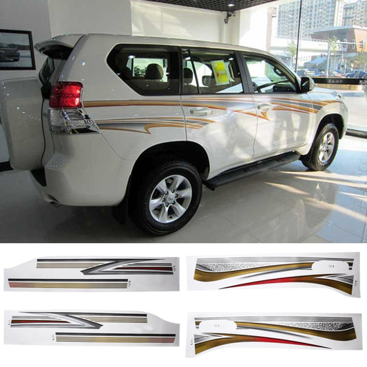 4 PCS SUV Body Decorative Strip Brand Car Streamline Shining Sticker for Toyota Prado 2016 Version ÎҵÄÉ̵ê